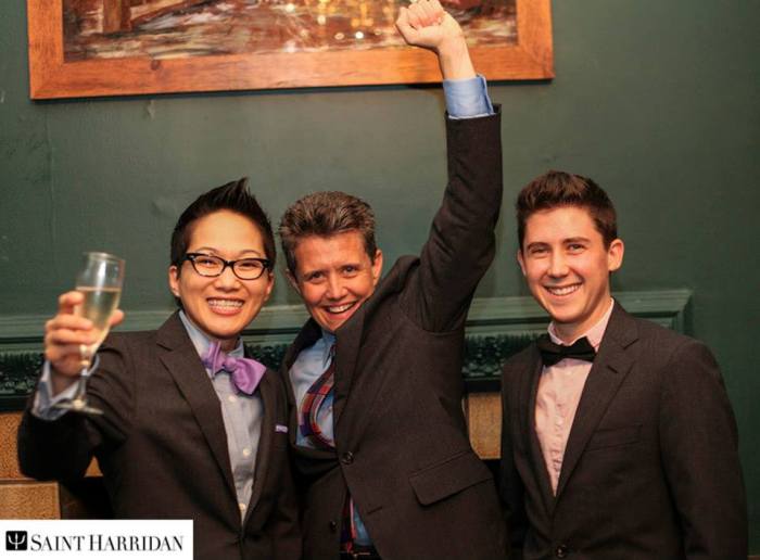 A toast to St Harridan and my new suit!