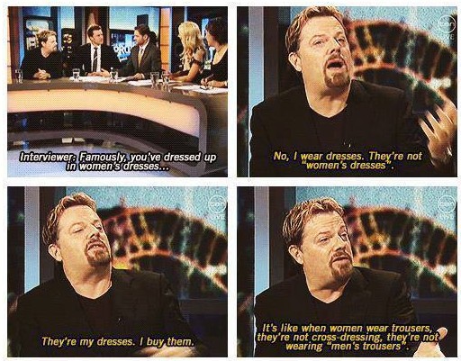Eddie Izzard on wearing dresses